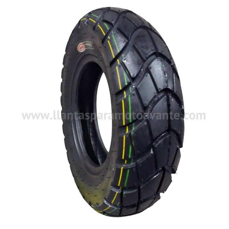 Llanta 130/90-10 GSG PG69 vista frontal para scooter de carga